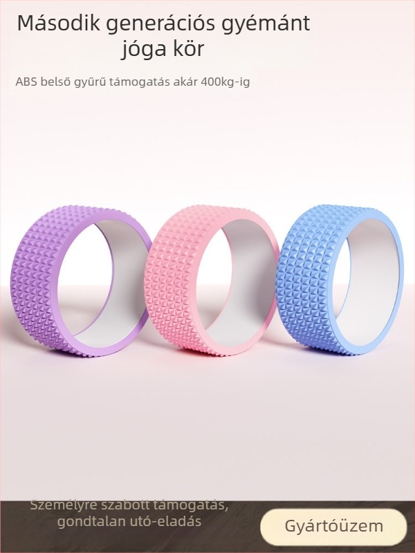 Jógakerék kezdőknek – hátnyitás, backbend, Pilates kör, jóga gyűrű; Anyagok: belső PP, külső EVA