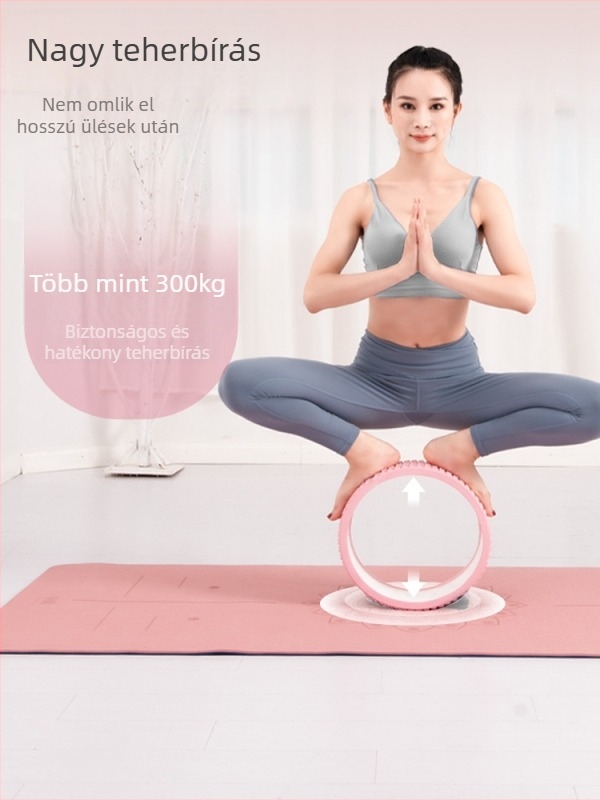 Jógakerék kezdőknek – hátnyitás, backbend, Pilates kör, jóga gyűrű; Anyagok: belső PP, külső EVA