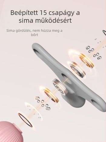 Gyűrű alakú lámasszíró, kompakt hordozható kézi masszírozó 6 görgővel otthoni jóga és relaxációhoz (PP anyag, 250 g)