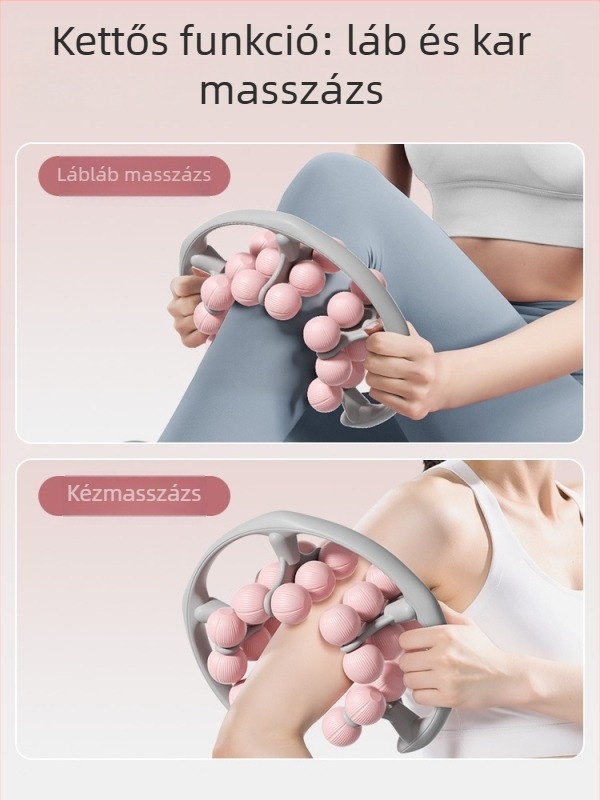 30-kerékhálós masszírozó görgő a láb izmok megnyújtásához – kör alakú masszázsgörgő, jóga segédeszköz (30-kerekek; kör alakú masszázs; anyag: Egyéb; felhasználás: fitnesz eszközök, egészség masszázs, testépítés)