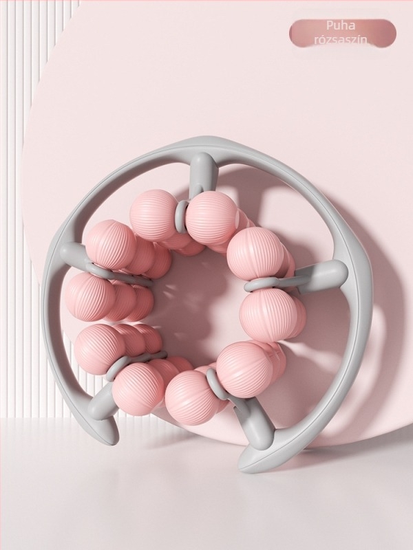 30-kerékhálós masszírozó görgő a láb izmok megnyújtásához – kör alakú masszázsgörgő, jóga segédeszköz (30-kerekek; kör alakú masszázs; anyag: Egyéb; felhasználás: fitnesz eszközök, egészség masszázs, testépítés)