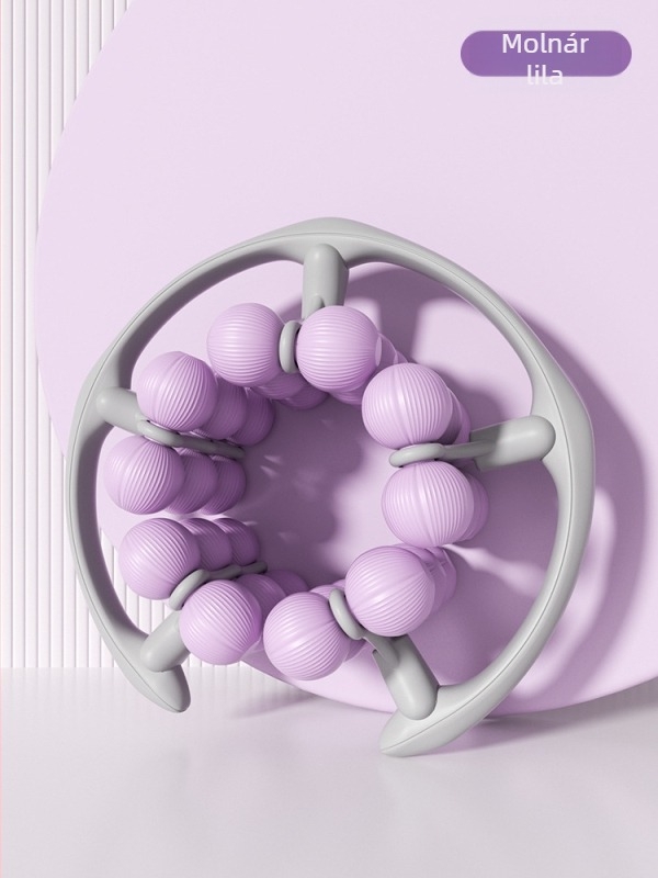 30-kerékhálós masszírozó görgő a láb izmok megnyújtásához – kör alakú masszázsgörgő, jóga segédeszköz (30-kerekek; kör alakú masszázs; anyag: Egyéb; felhasználás: fitnesz eszközök, egészség masszázs, testépítés)