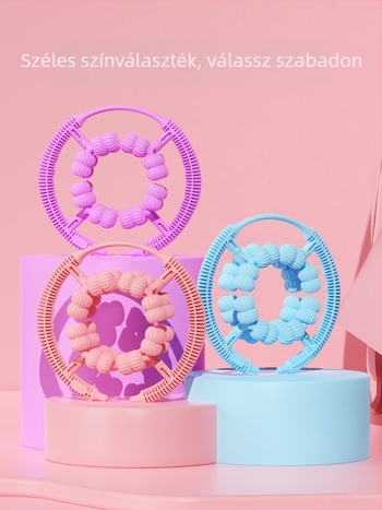 Lábszárkarcsúsító készülék – gyűrű alakú masszírozó görgő, 32 kerékkel, ABS, QT