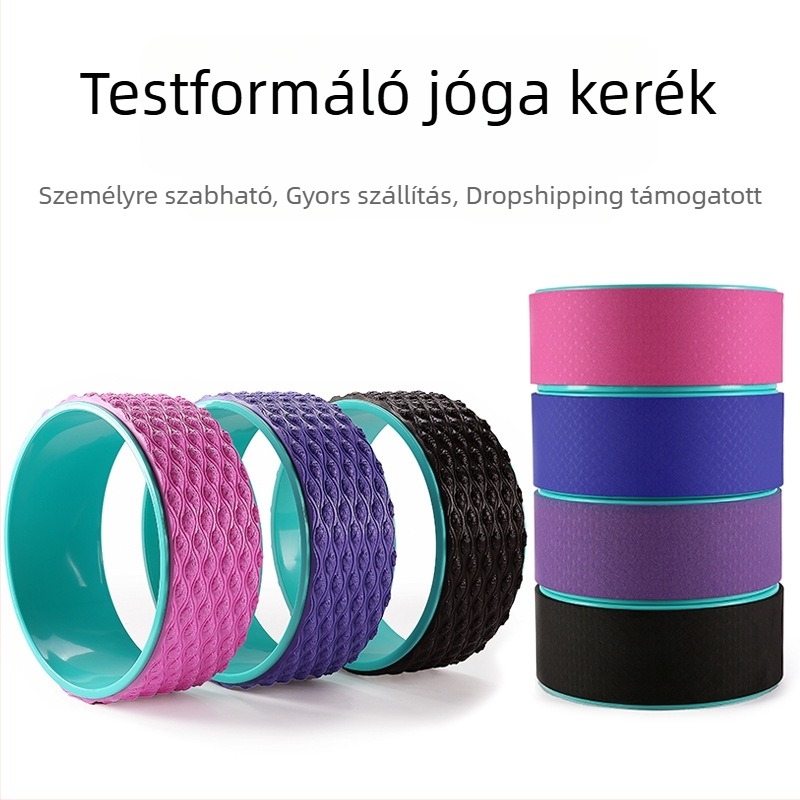 Jóga kerék hátgörbítéshez, szélesített kivitel, anyag: TPE+PP, Márka: Zhu Yang