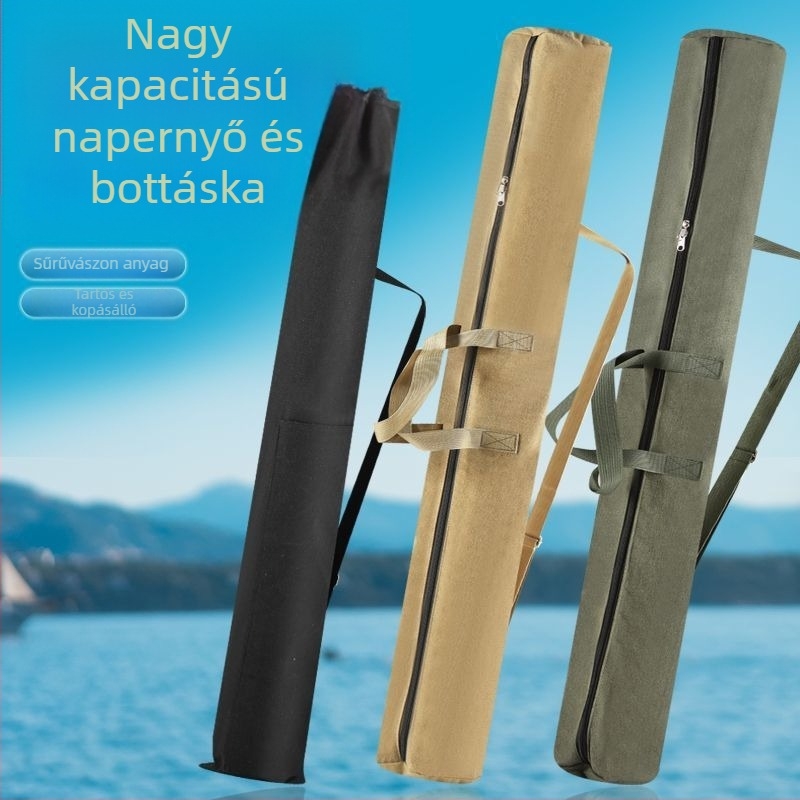 Horgászfelszerelés táska (PVC anyag, nem vízálló, bot- és felszerelés tárolására)