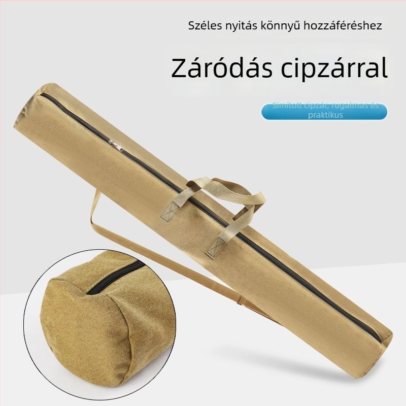 Horgászfelszerelés táska (PVC anyag, nem vízálló, bot- és felszerelés tárolására)