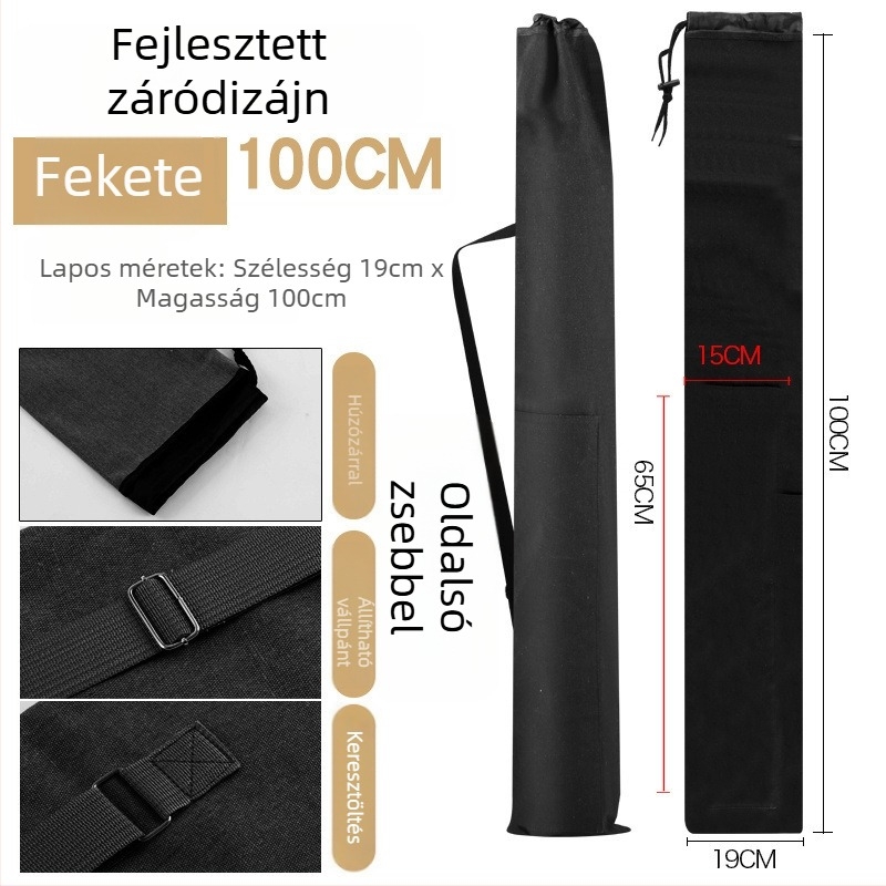 Horgászfelszerelés táska (PVC anyag, nem vízálló, bot- és felszerelés tárolására)