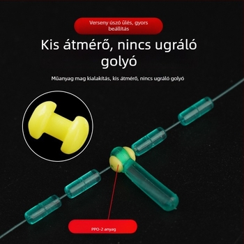 Szilikonból készült kettős magú úszóültés horgászathoz – dobozos kiszerelés