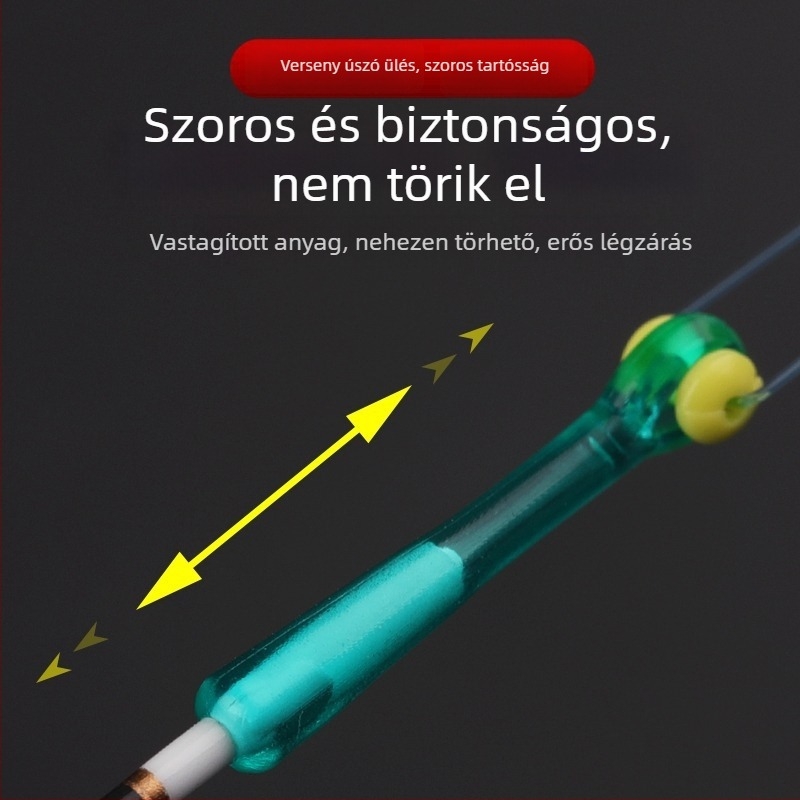 Szilikonból készült kettős magú úszóültés horgászathoz – dobozos kiszerelés