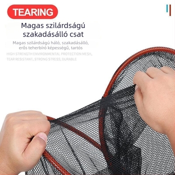 Fizeau hálós kis halaknak való táska, összecsukható, hordozható, megerősített háló, anti-akadás