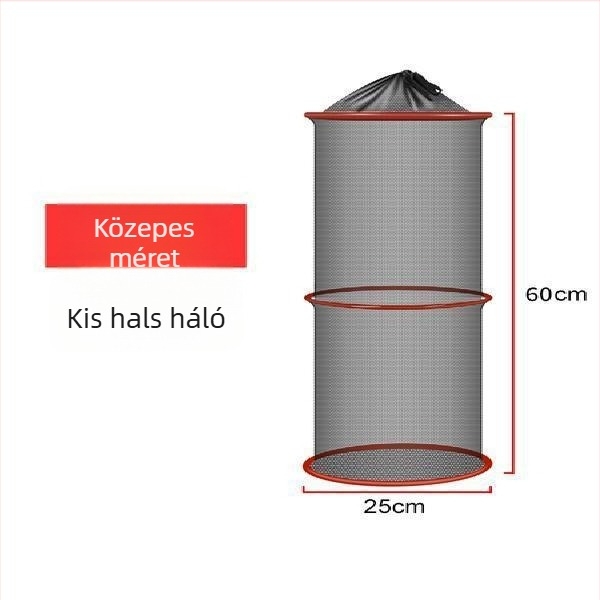 Fizeau hálós kis halaknak való táska, összecsukható, hordozható, megerősített háló, anti-akadás