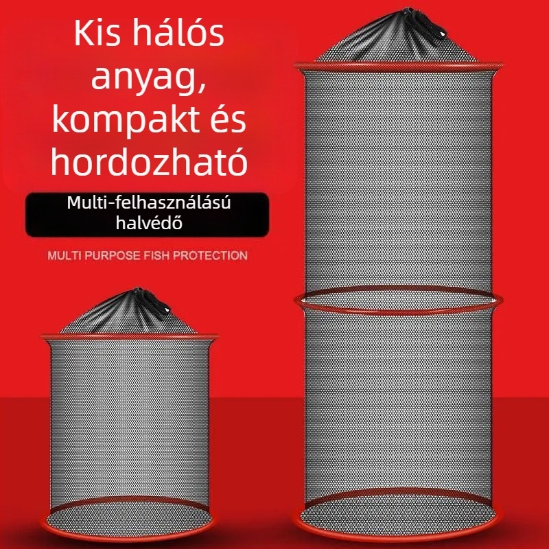 Fizeau hálós kis halaknak való táska, összecsukható, hordozható, megerősített háló, anti-akadás
