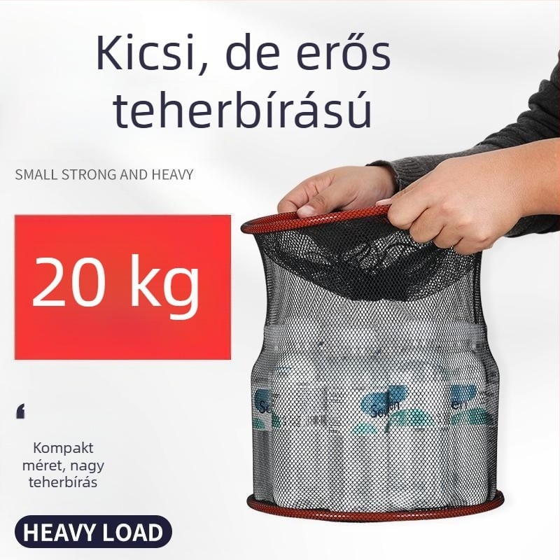 Fizeau hálós kis halaknak való táska, összecsukható, hordozható, megerősített háló, anti-akadás