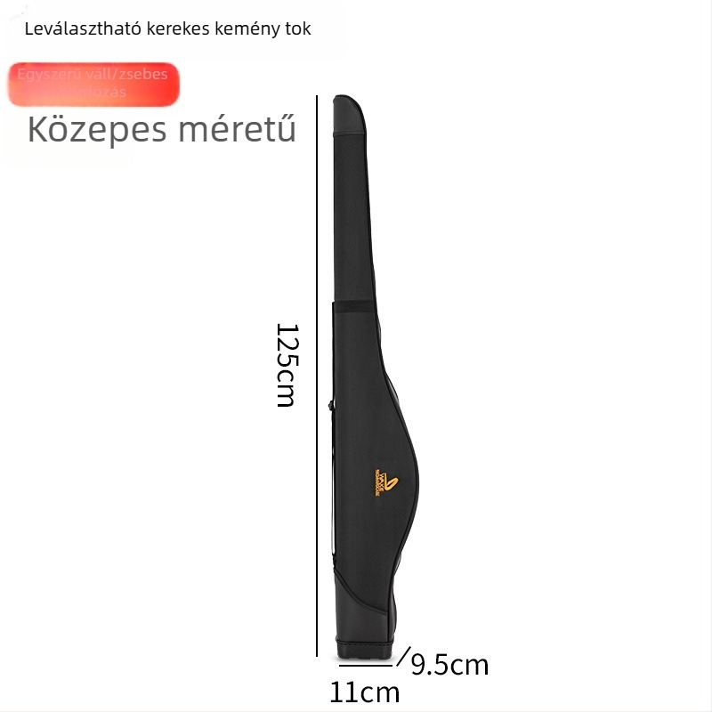 Kaisen horgászbot táska kemény héjjal, vállpánttal, nylon anyag, vízálló
