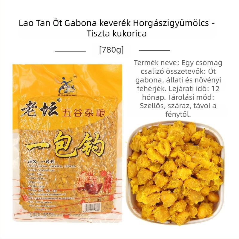 Western Style gabonált etető pellet – 1 csomag; Összetevők: kukorica, búza; Pontyokra és közönséges pontyra