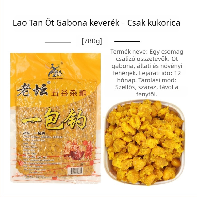Western Style gabonált etető pellet – 1 csomag; Összetevők: kukorica, búza; Pontyokra és közönséges pontyra