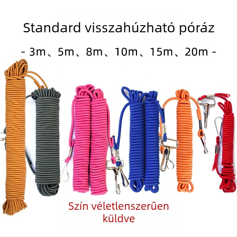 Horgászbot védőpánt acélhuzalos maggal, biztonsági pánt, elasztikus gumis kötél és nejlon szalag