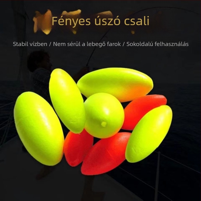 Horgász úszó – aerodinamikus bab-olíva forma, habanyag, Fengshun márka, eredet Kína