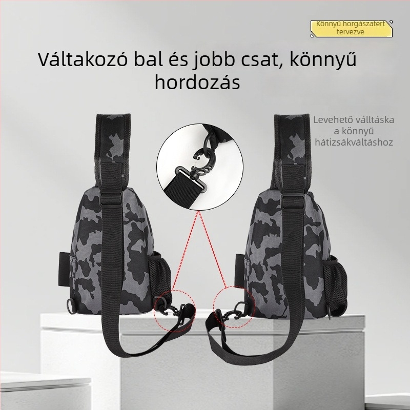 Horgászfelszerelés táska váll- és keresztpánttal, nagy kapacitású, Oxford anyagból, vízálló, etetőanyag tárolására