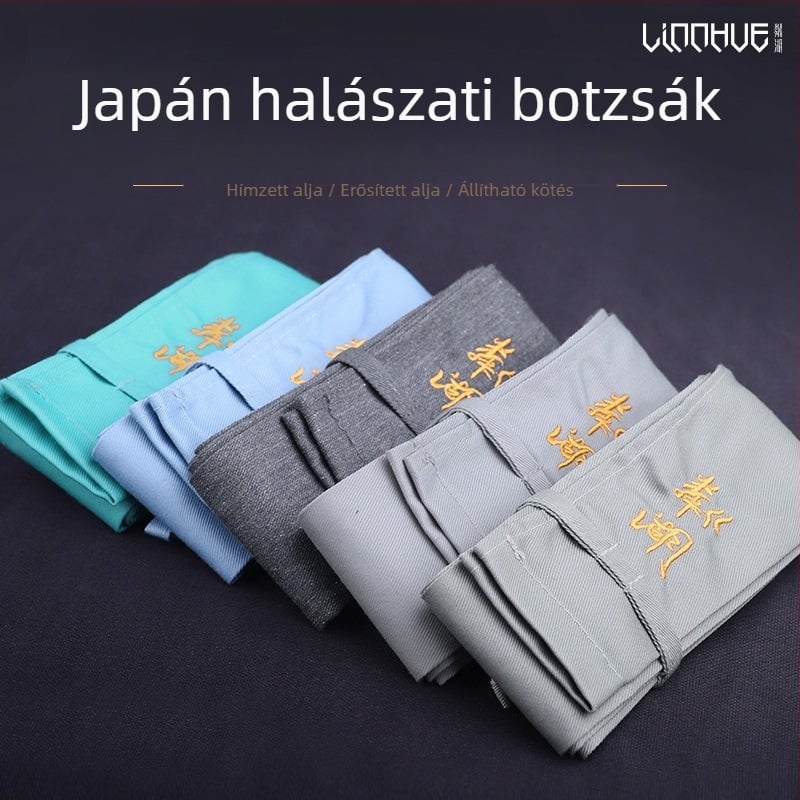 Horgászbot táska, pamut anyag, japán stílusú, vastag anyag (Márka: LINNHUE/Lake; Anyag: pamut; Típus: botzsák)