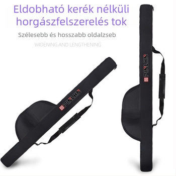 Vászonból készült horgászbot táska, puha, egyrétegű, vállpánttal (Márka: egyéb; Származás: Kína; Anyag: vászon)