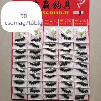 Kerek, olívára emlékeztető, nagy méretű gumiból készült Space Beans, 6 darabos készlet, méretek 7, 8 és 9, horgászathoz