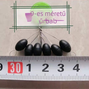 Kerek, olívára emlékeztető, nagy méretű gumiból készült Space Beans, 6 darabos készlet, méretek 7, 8 és 9, horgászathoz