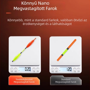 Ólmentes önállóan álló horgász úszó, nagy méret, vastag farok, kiváló láthatóság sötét vizekben