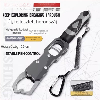 Alumínium ötvözetből készült horgászcsipesz-készlet, többfunkciós, beépített mérleggel nagy halakhoz