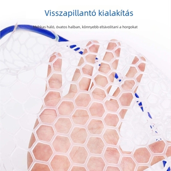 Teleszkópos horgászháló alumínium ötvözet kerettel és szilikon hálós zsebbel