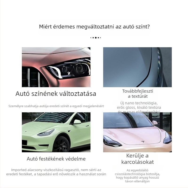 PET autóbevonó fólia kovácsolt szénszálas mintával, öntapadó felület, testre szabható hosszúság