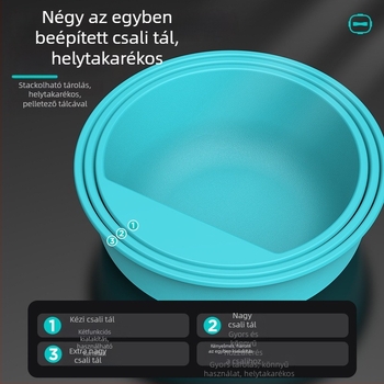 Camper ABS csali tál tapadásmentes bevonattal – 4 részes horgászati készlet