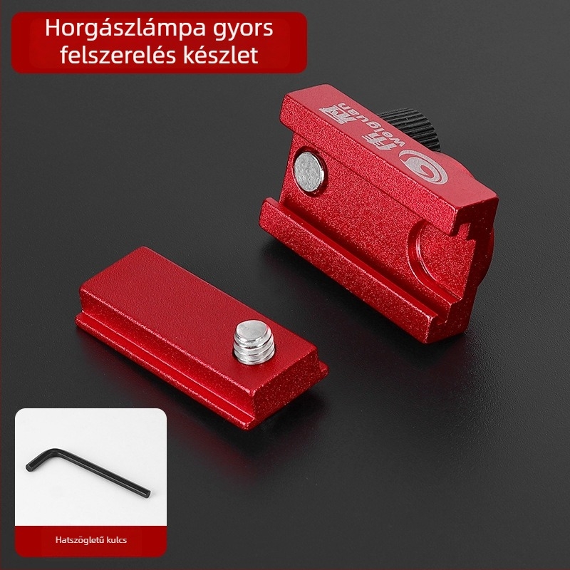 Wei Guan horgász lámpa – gyorskioldó alap alumínium ötvözetből készült trípados pan-tilt adapterrel