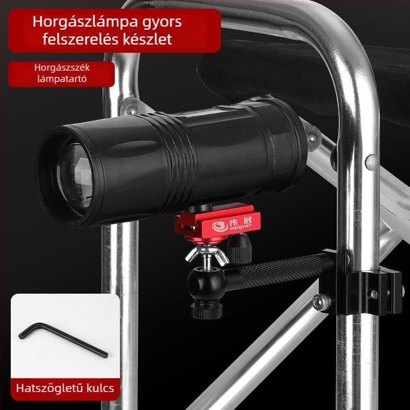Wei Guan horgász lámpa – gyorskioldó alap alumínium ötvözetből készült trípados pan-tilt adapterrel