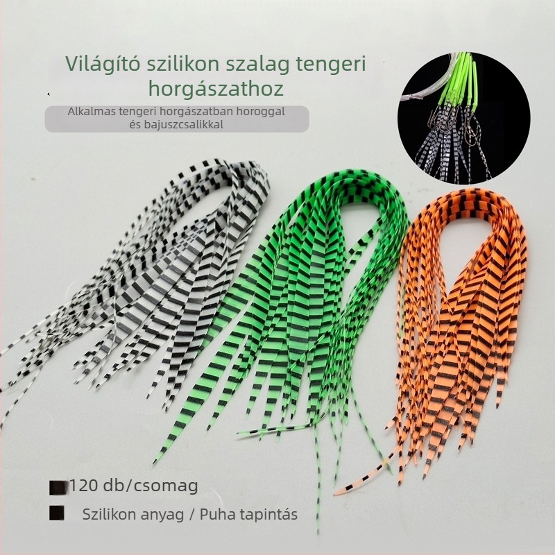 BLF Tengerparti horgászat világító streamerrel Hairtail és Swordfish céljára, több horogból álló rögzítés