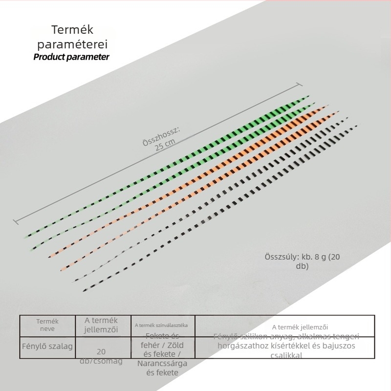 BLF Tengerparti horgászat világító streamerrel Hairtail és Swordfish céljára, több horogból álló rögzítés
