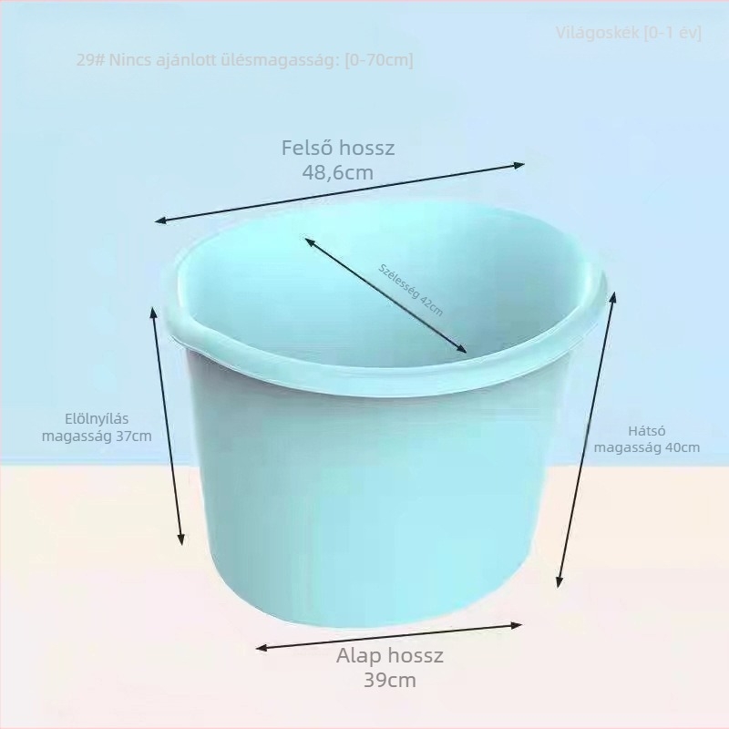Műanyag gyermekfürdető vödör — ülő helyzethez ideális fürdőedény (Anyag: Műanyag; Célközönség: Gyermekek; Eredet: Egyéb; Márka: Egyéb)