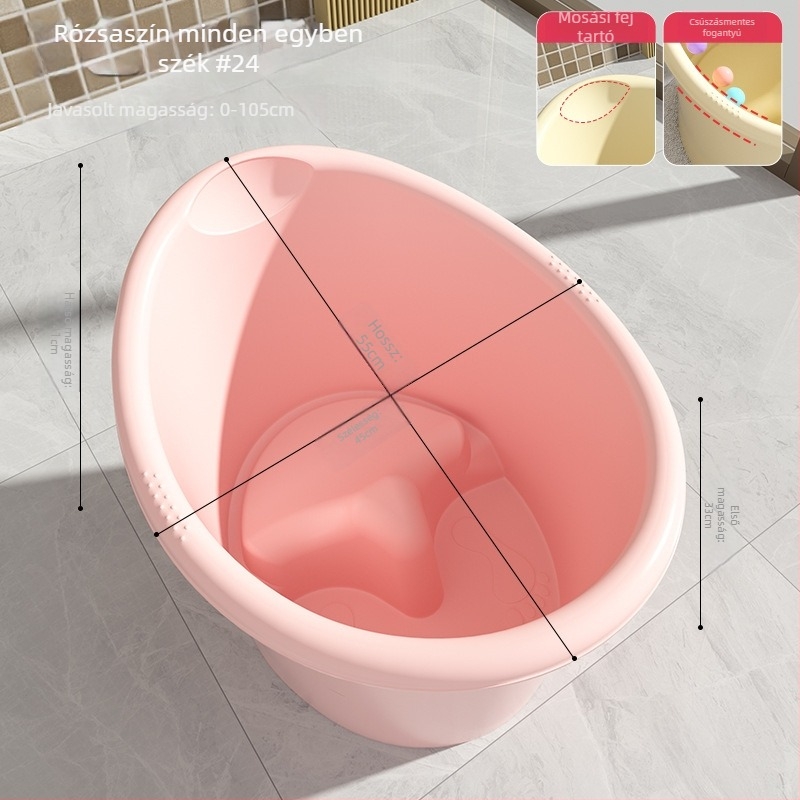 Műanyag gyermekfürdető vödör — ülő helyzethez ideális fürdőedény (Anyag: Műanyag; Célközönség: Gyermekek; Eredet: Egyéb; Márka: Egyéb)