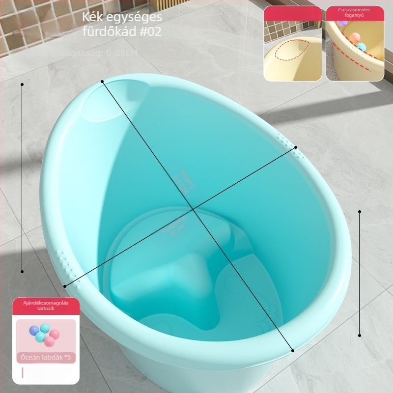 Műanyag babafürdő vödör – vastagított konstrukció, ülő kialakítás, otthoni használatra