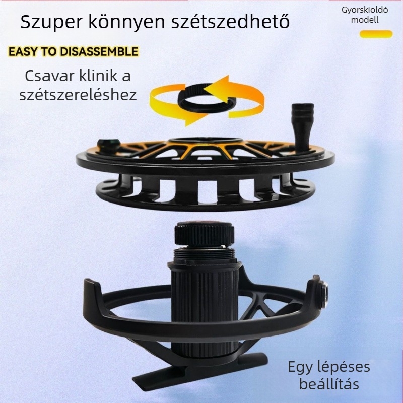 Horgászorsó elülső kerékkel — gyors kioldás, könnyű szétszerelés, hangjelzés, teljesen zárt kialakítás