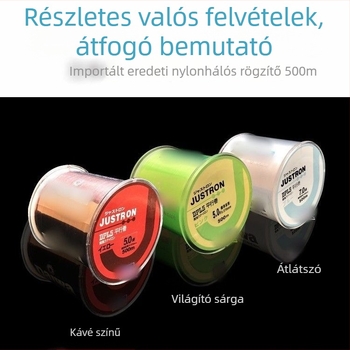 Fő damil nylonból, 500 m, kopásálló és puha, tengeri horgászathoz