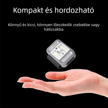 Szenzoros LED fejlámpa, USB-C töltés, 3W, 450mAh, fénysugár 100–200 m