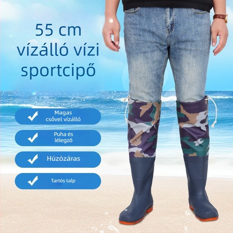 Folyómenti túracipő - vízálló, PVC felsőrész és talp, felnőtt férfiak számára (18-40 év)