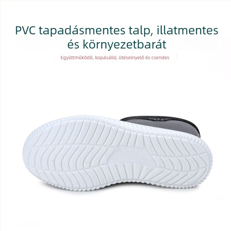 Férfi középszárú esőcsizma, fleece béléses melegen tartó, vízálló és csúszásmentes, PVC felső rész