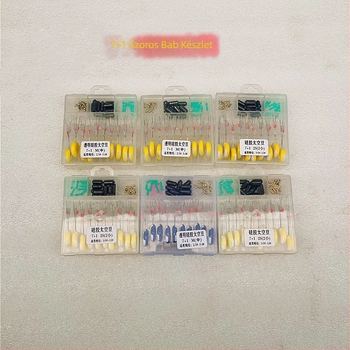 Beige szilikon Space Beads készlet 7+1, dobozban horgászathoz
