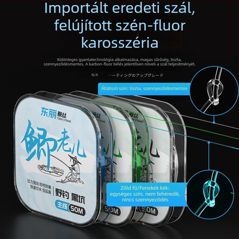 Fő vezeték és oldalsó vezeték — ultra puha nejlon horgászathoz, Toray Original Silk