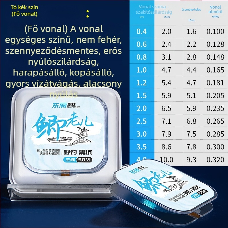 Fő vezeték és oldalsó vezeték — ultra puha nejlon horgászathoz, Toray Original Silk
