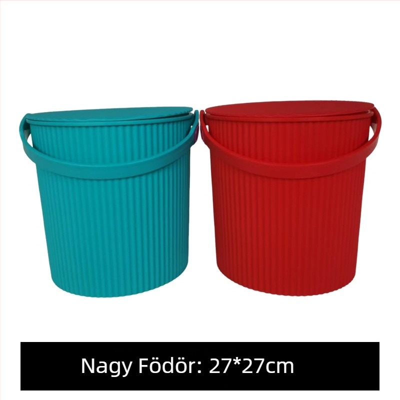 Műanyag horgász vödör fedéllel, négyzetes és kerek alakú tárolóedény jég alatti horgászathoz