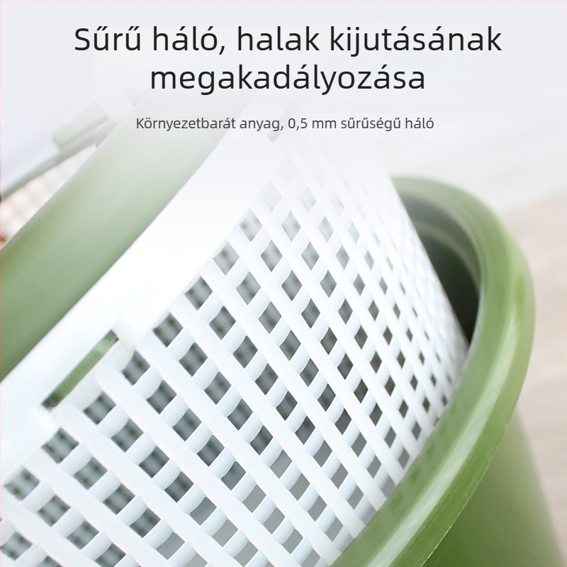 Hordozható élőhalas vödör oxigénezéssel, kültéri horgászathoz – többfunkciós