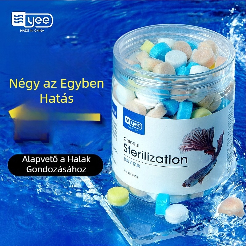 Yee Sterilizáló só díszhalakhoz – műanyag akváriumi só fertőtlenítő hatással